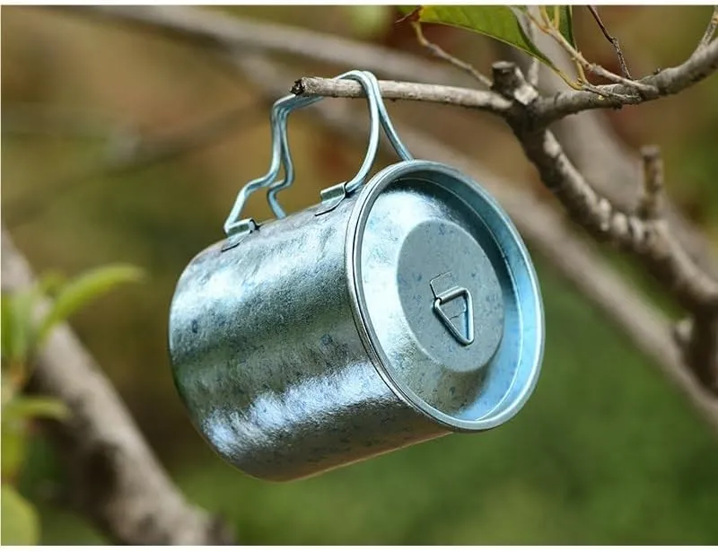 AYULL Pure Titanium Mug 420ML, Portable Folding Water Cup, Suitable for Outdoor Camping and Leisure(Rose)