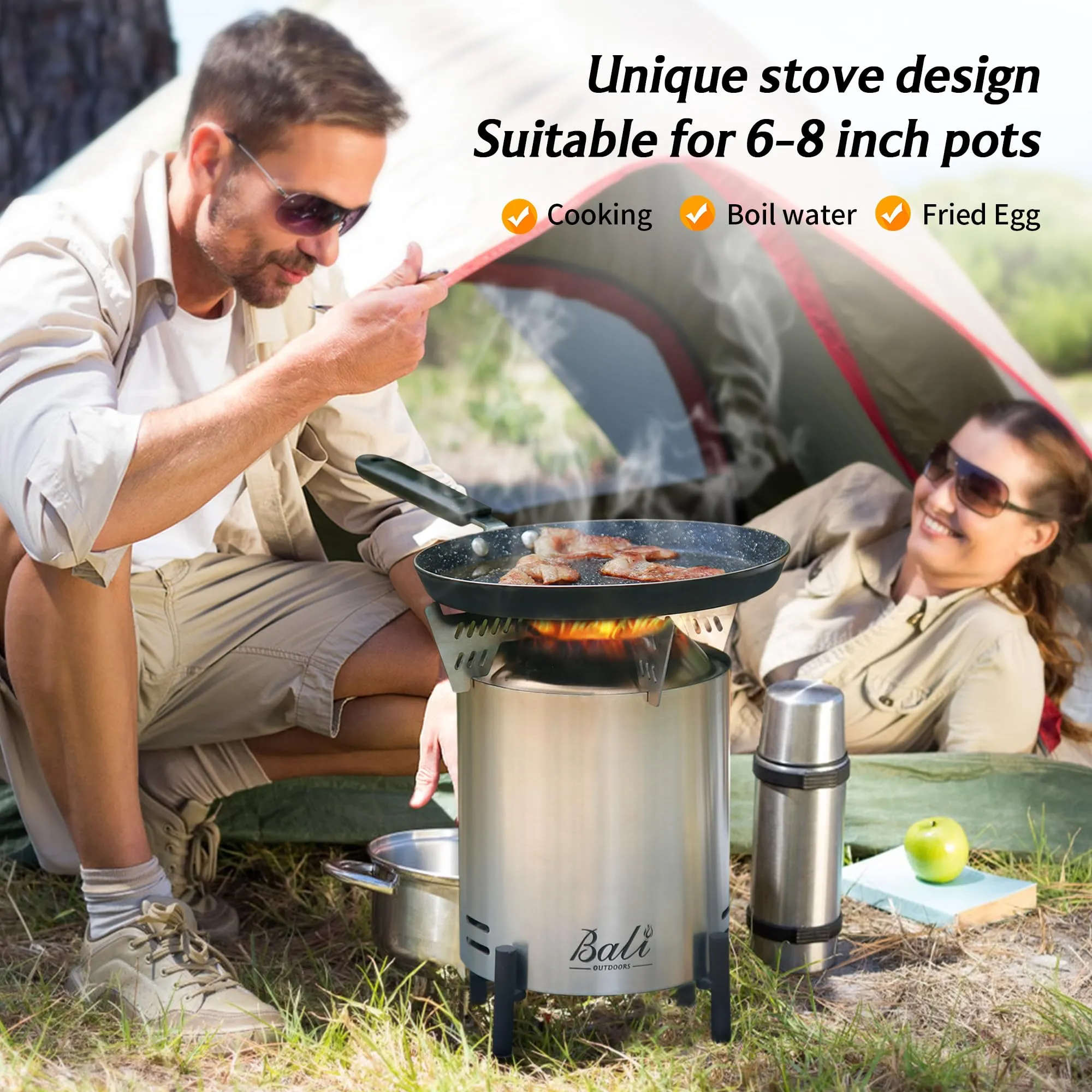 BALI OUTDOORS Tabletop Fire Pit Small Table Top Firepit Outdoor Smokeless Firepit Patio