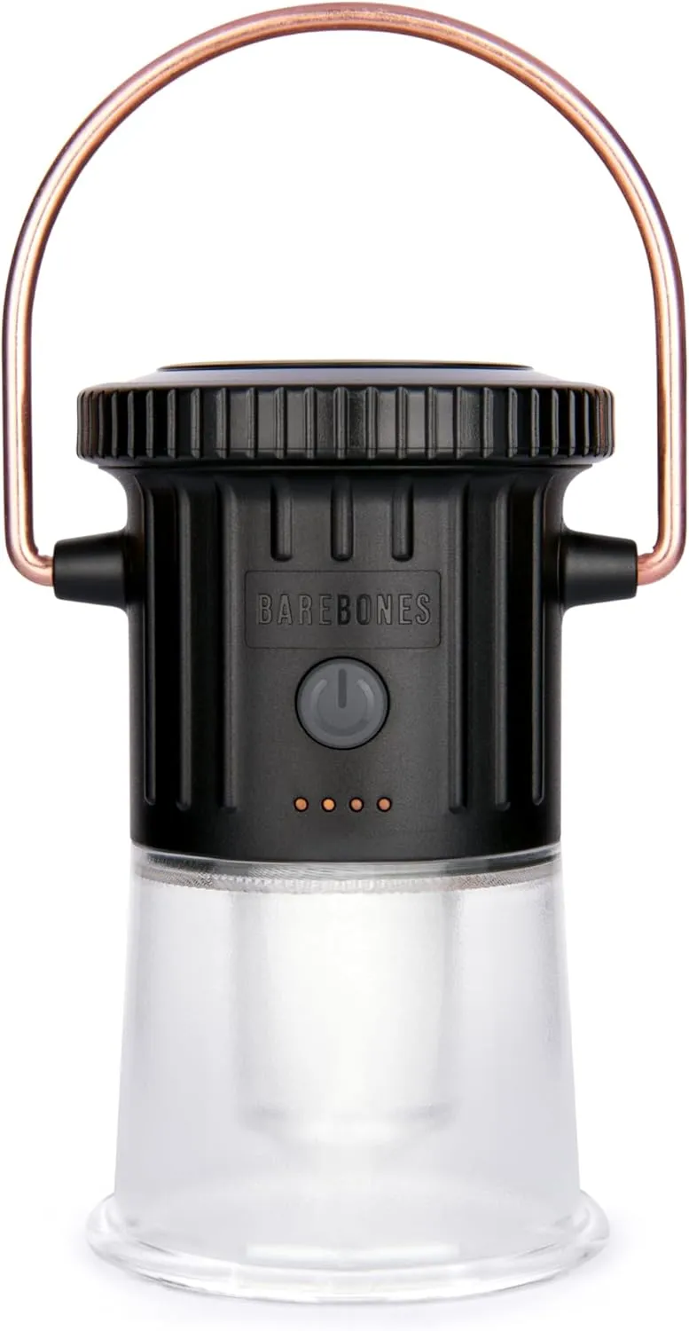 Barebones Hoodoo Light – Black, Rechargeable 3-in-1 Camping Lantern & Flashlight – 600 Lumens LED Light with Magnetic Base, Tripod Mount, USB-C Charging & Dimmable Brightness for Outdoor Use