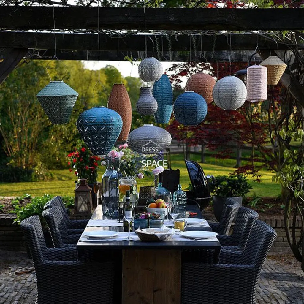 Bazaar Long Oval 20 - Pink - Solar Lantern