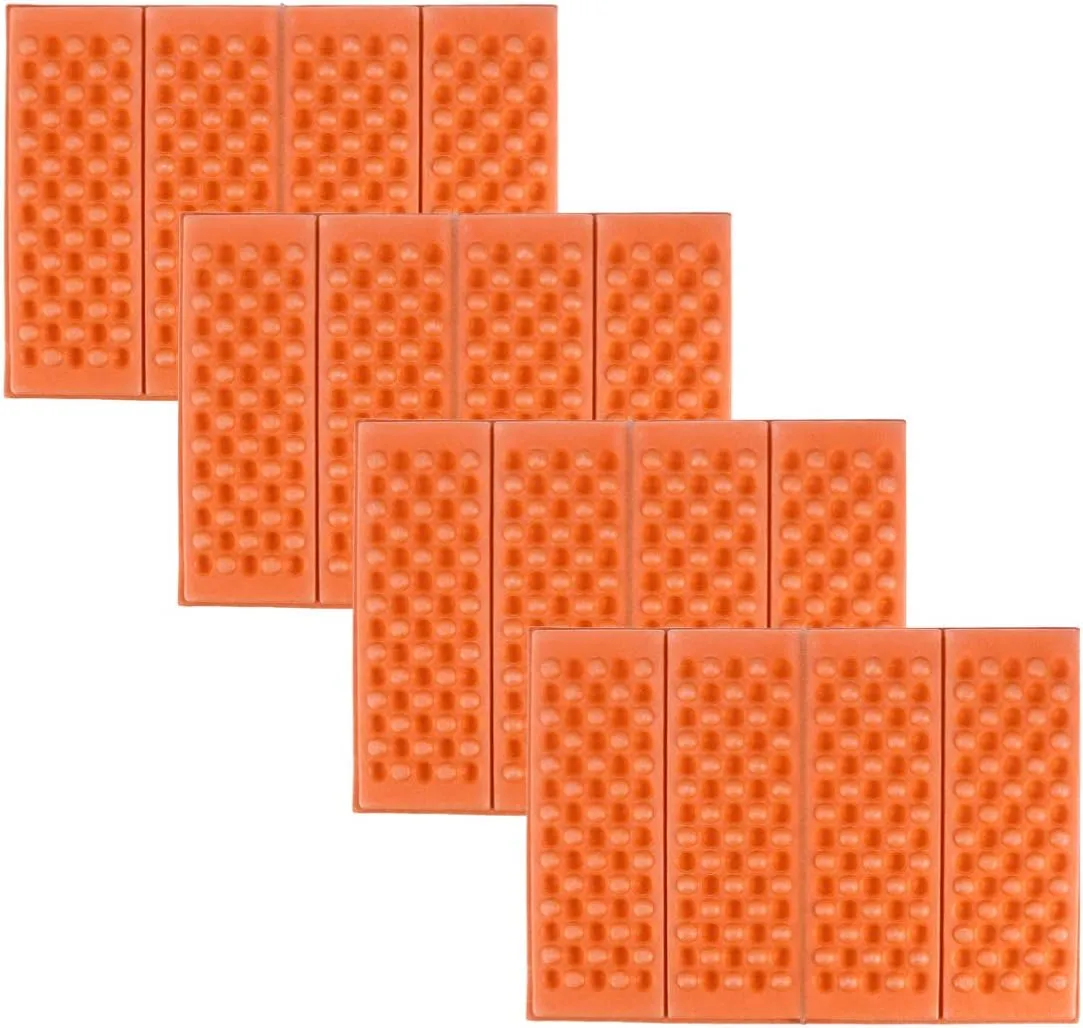 BESPORTBLE 4pcs Camping Sleep Mats Waterproof Folding Pads for Outdoor Lightweight Seat Cushions for Bleacher Park Picnic with Storage Bag