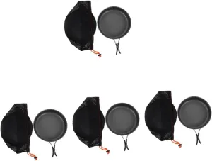 BESPORTBLE Frying Mini Black Outdoor Polyester Hard Alumina