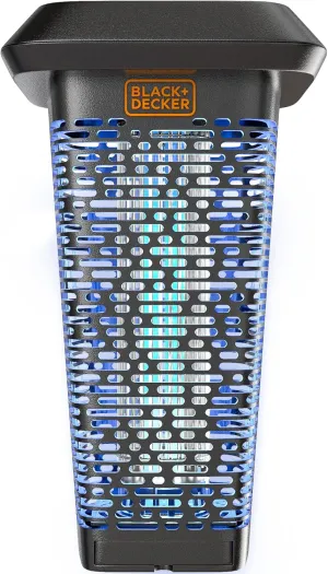 BLACK DECKER Bug Zapper & Fly Trap-Mosquito Repellent- Gnat Killer Indoor & Outdoor Electric UV Bug Catcher for Insects- 2 Acre Coverage for Home, Deck, Garden, Patio Commercial Strength