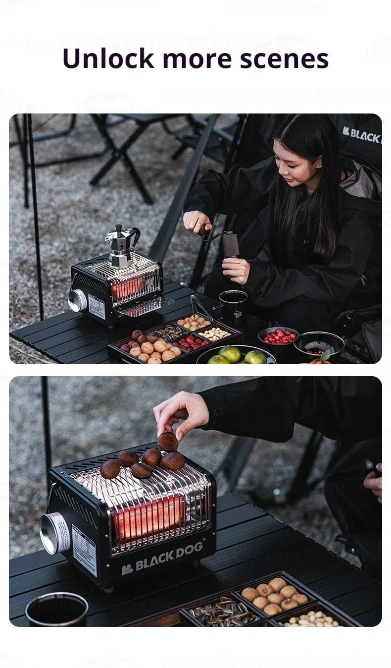 Blackdog Cassette Heating Stove Portable 1500W Gas Winter Heater Multi-function Outdoor Camping Hiking Warm Butane Stove Gas Fireplace Burner
