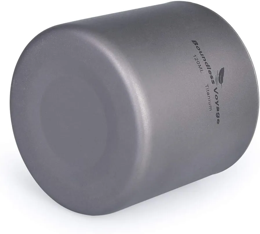 Boundless Voyage 3 in 1 Double Walled Titanium Cup Heat Resistant Mini Tea Drink Cup Outdoor Camping Mug Coffee Cups Camping Accessories Ti15152B