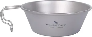 Boundless Voyage 300ml/450ml Titanium Sierra Cup Bowl with Handle Portable Lightweight for Camping Hiking