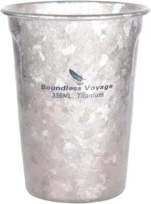 Boundless Voyage Titanium Cup 350ml/12fl oz Lightweight Beer Cup for Camping Travel Portable Coffee Tea Drinking Cup Water Mug