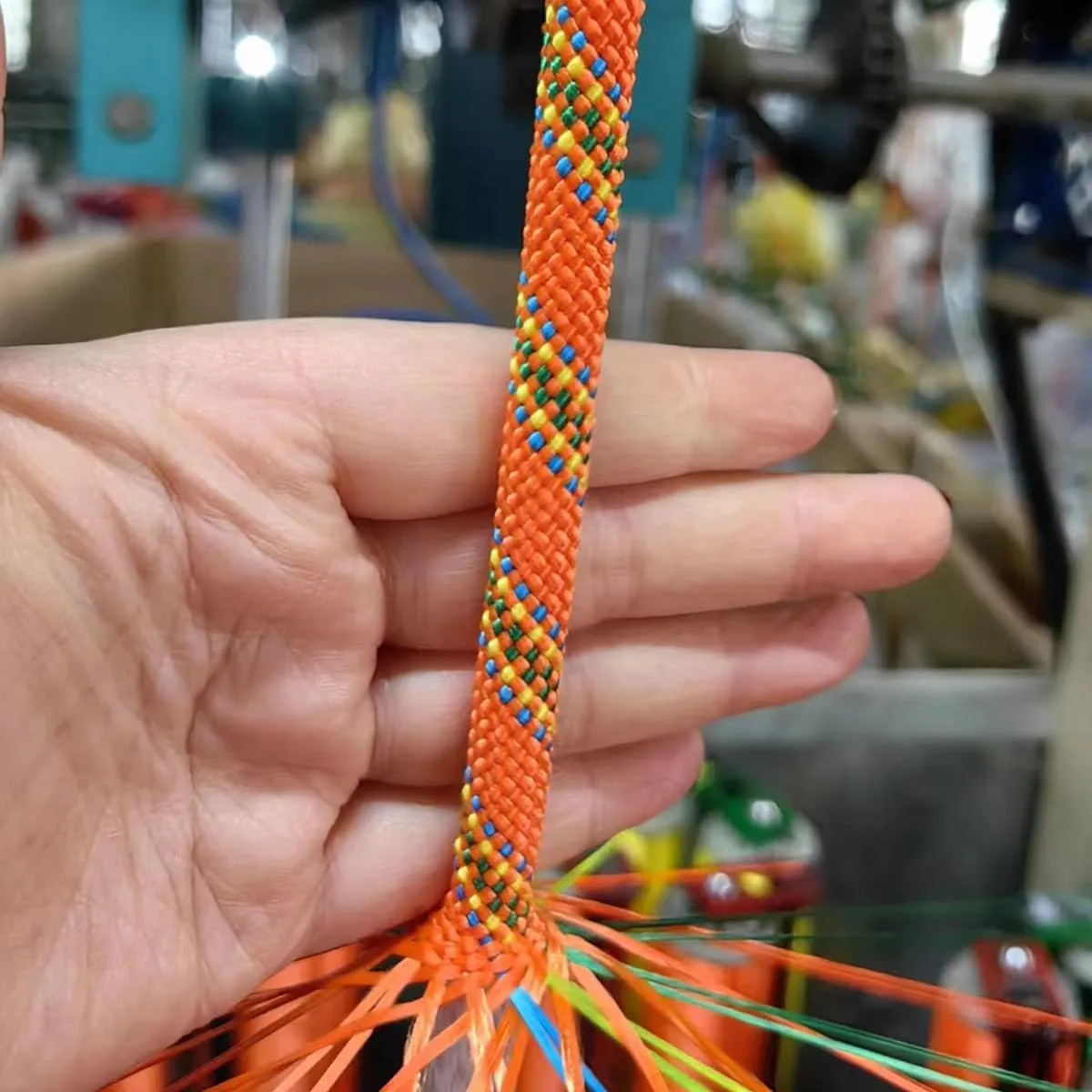 Braided Polyester Arborist Rope (3/8 inch X 100 feet) High Strength Outdoor Rope for Tree Climbing Hiking Camping Swing, Orange