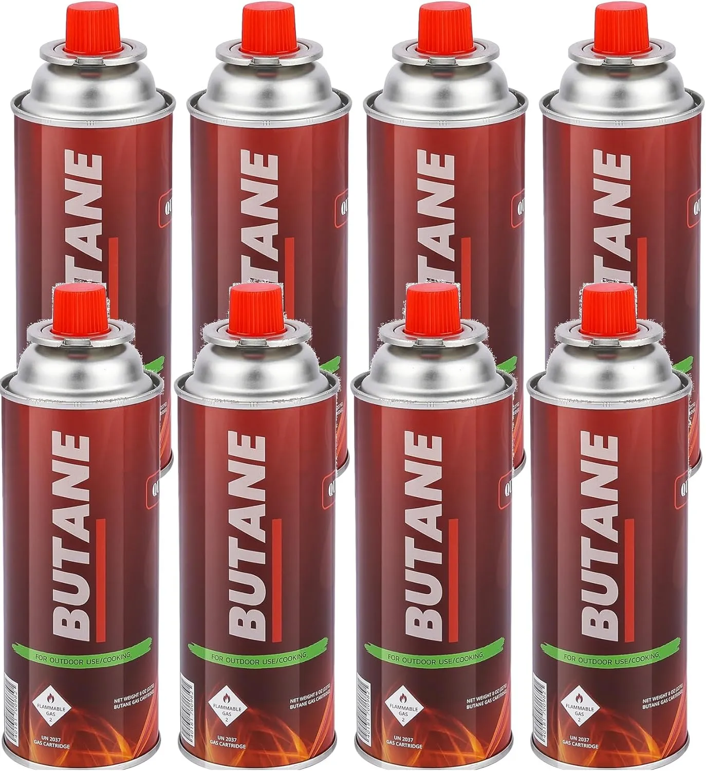Butane Fuel Canisters - 8 Cans