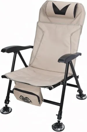 Camping Chair, Folding Rocking Camping Chair, Reclining Camping Chair for Adults, Outdoor Folding Chair with Storage Bag, Fishing Hunting Chair Seat with Oxford Cloth, Adjustable Height Khaki