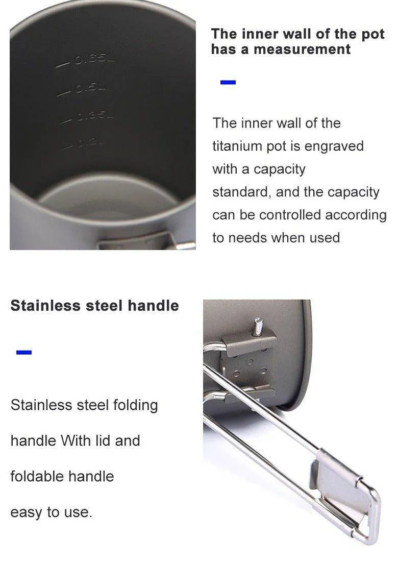 Camping Cookware Titanium Tableware