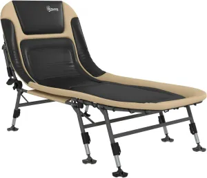Camping Cot for Adults, Breathable Lounger with Adjustable Backrest, Reclining Padded Floor Bed for Adults & Heavy-Duty Outdoor Use