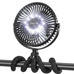 Camping Fan w/ LED Lantern-10000mAh Rechargeable Battery Operated Fan-47Hrs