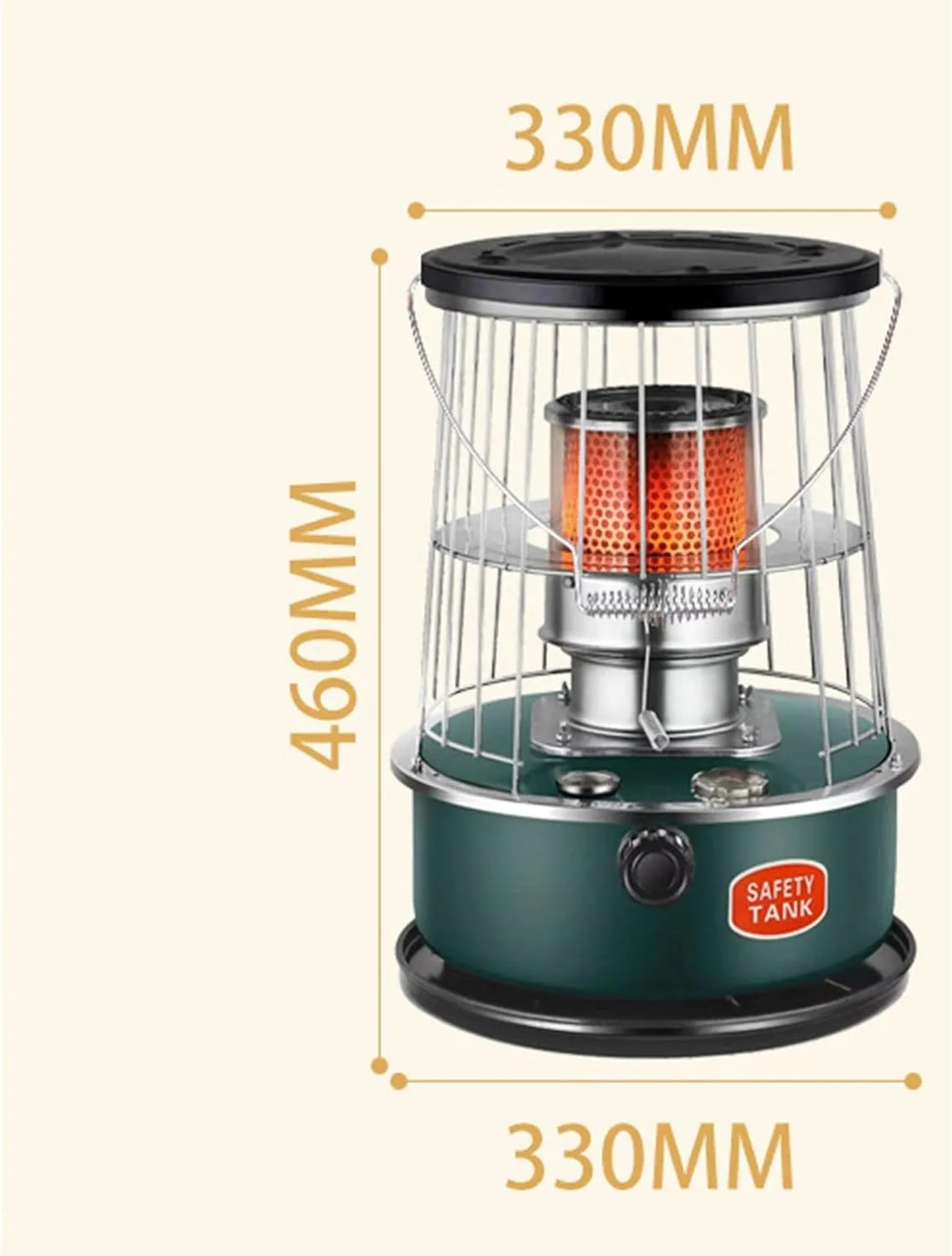 Camping Ice Fishing Home Portable Multifunctional Kerosene Stove, 4.6L 2600W No Electric Heater for Ice Fishing Hiking Hunting Survival Emergency Terrace (Color : A)