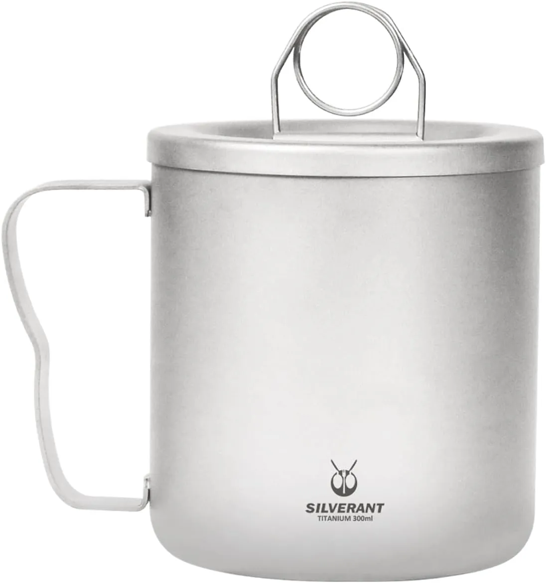 Camping Mug Titanium Double Wall Coffee Tea Cup with Inner Filter with Classic Handle