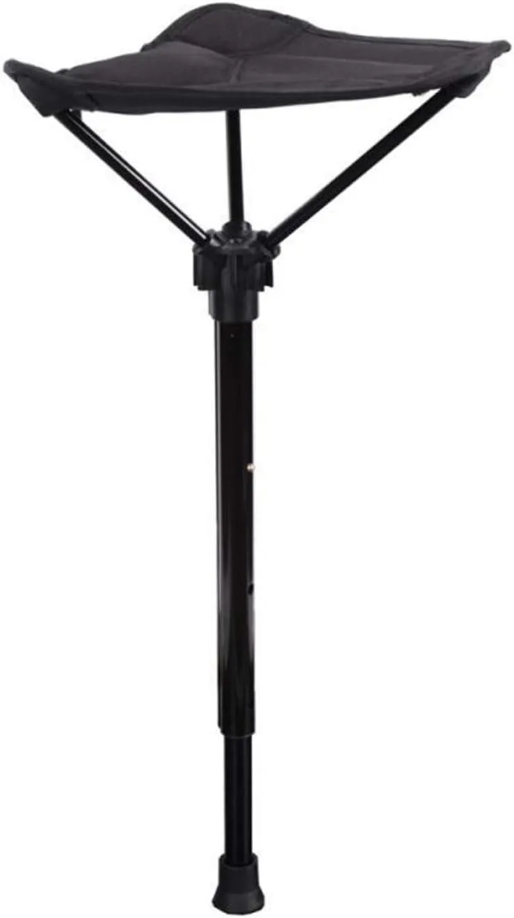 Camping Stool, Small Folding Chair, The Fishing Tool Chair Outdoor Retractable Folding Stool Portable High Chair Single Leg Chair Outdoor Camping Fishing Chair (Color : Black)