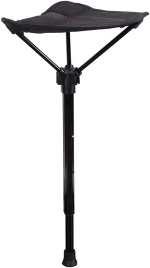 Camping Stool, Small Folding Chair, The Fishing Tool Chair Outdoor Retractable Folding Stool Portable High Chair Single Leg Chair Outdoor Camping Fishing Chair (Color : Black)