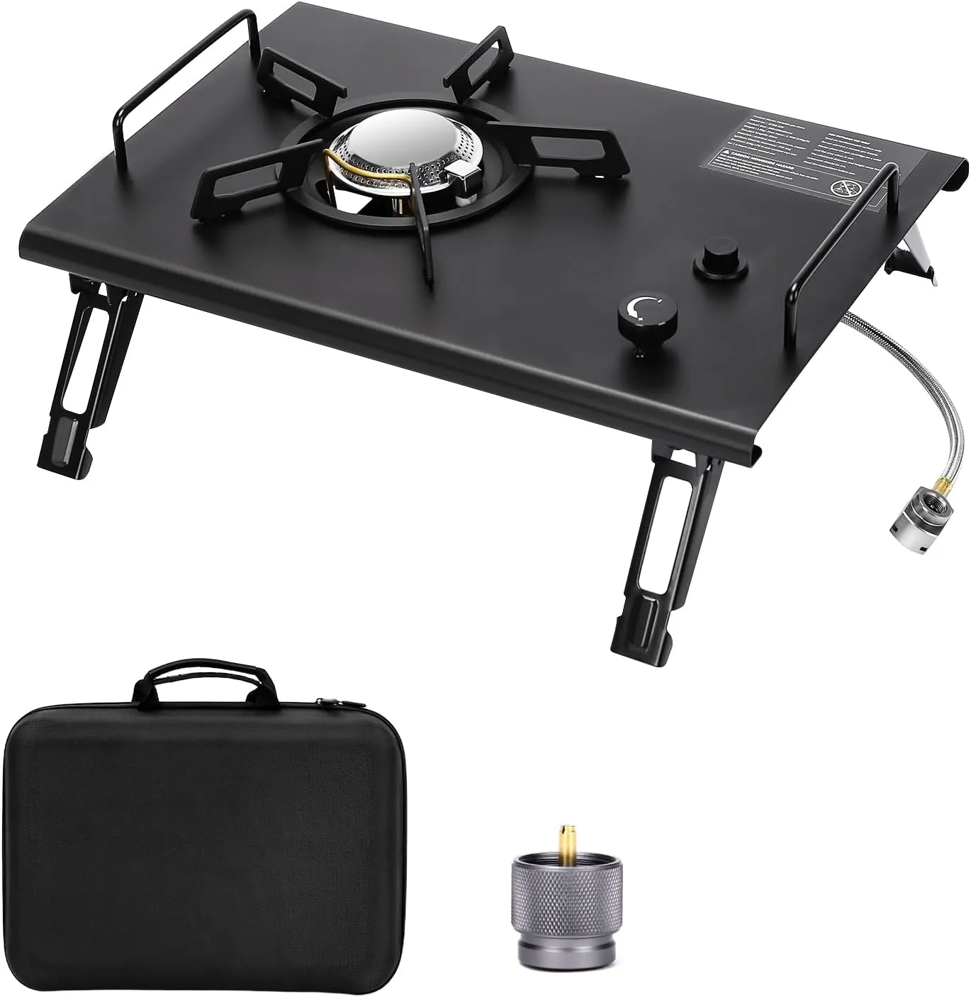 Camping Stove for IGT Table, Portable Isobutane Gas Stove with Carry Bag, 4000W Camp Stove,Folding Propane Burner, IGT Accessories for Picnic, RV, Car Trip, Tailgating, Patio, Backyard