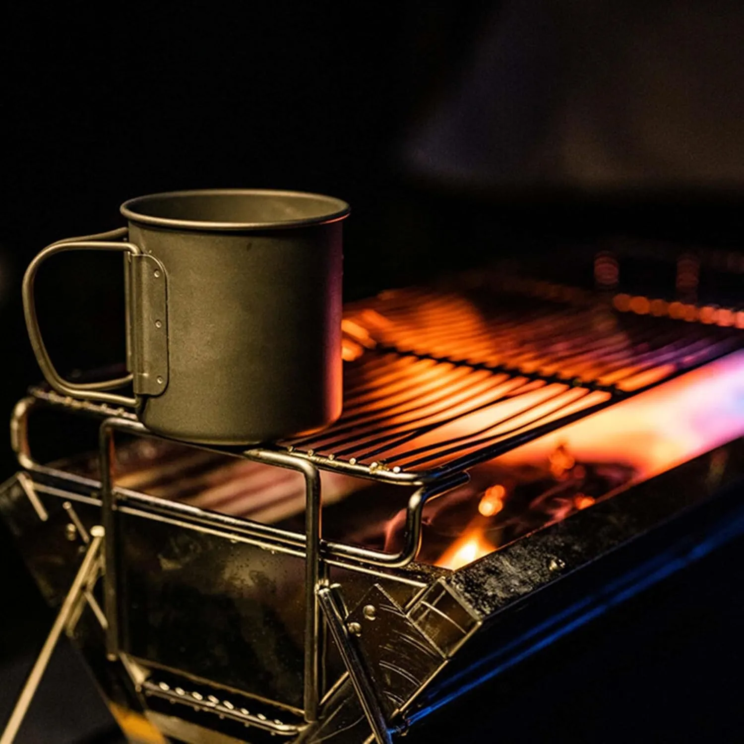 Camping Titanium Cup Outdoor Coffee Cup Lightweight Mug Portable Water Cup(375ML)