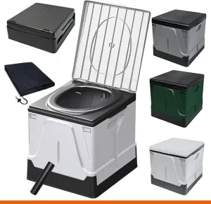Camping Toilet, Composting Toilet with Biodegradable Bags, Portable Potty for Adults, Folding Toilet for Car Camping Hiking Long Trips Beach