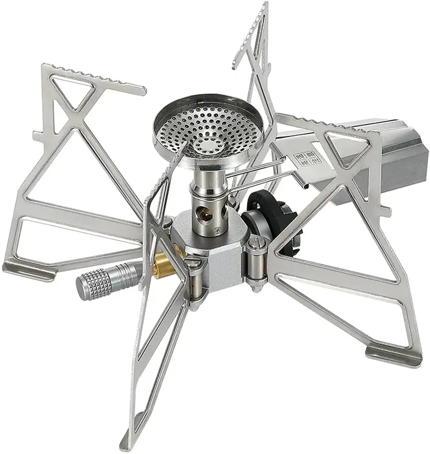 CAMPINGMOON Butane Camping Stove Portable Regulator Single Burner w/Storage Bag XD-3 (Silver w/o igniter)