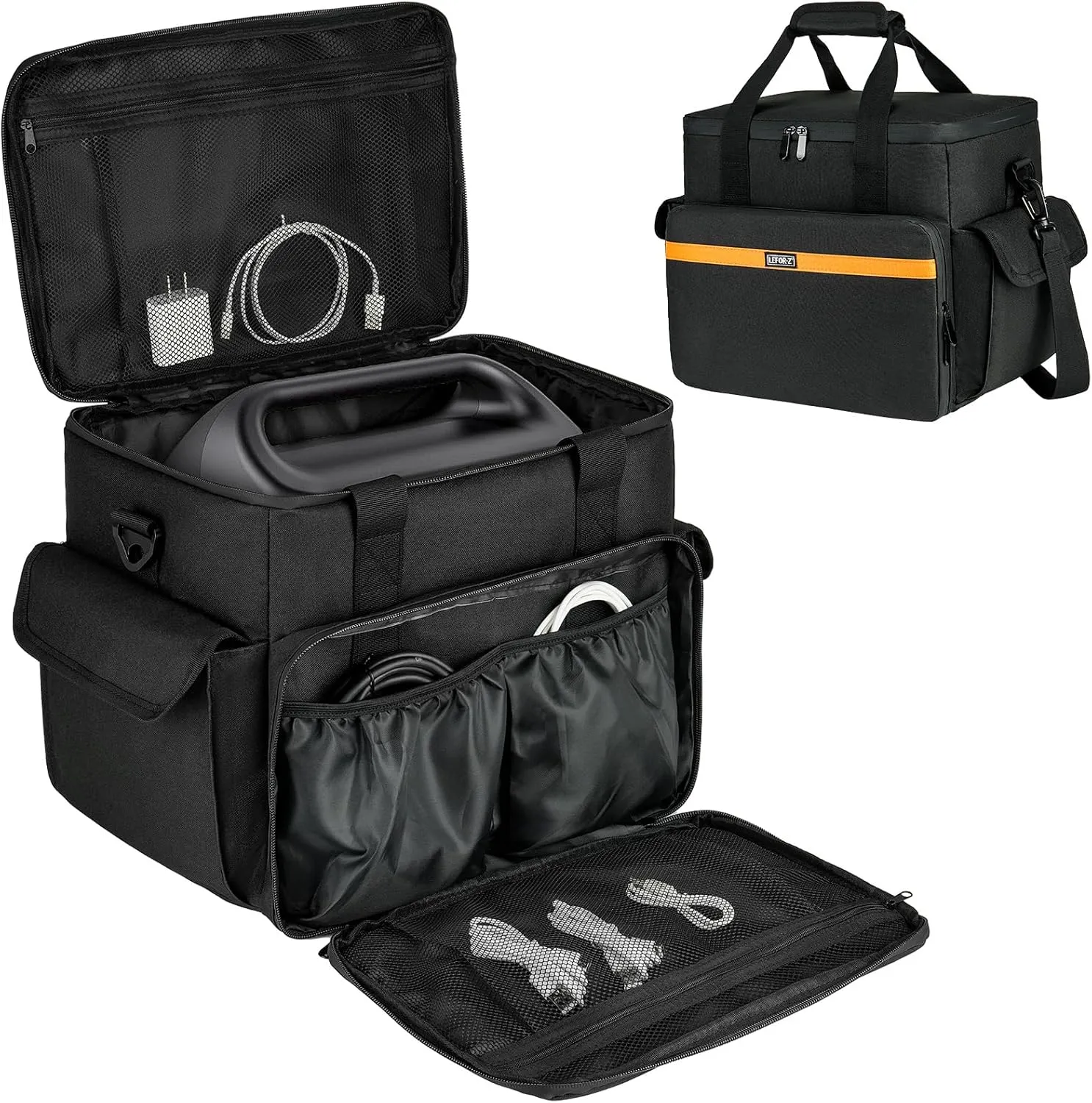 Carrying Case Compatible with Jackery Explorer 2000 v2/1500/1000 Plus/ECOFLOW Delta 2/Anker SOLIX C1000/BLUETTI AC180,Portable Power Station Travel Bag for Charging Cable and Accessories(Bag Only)