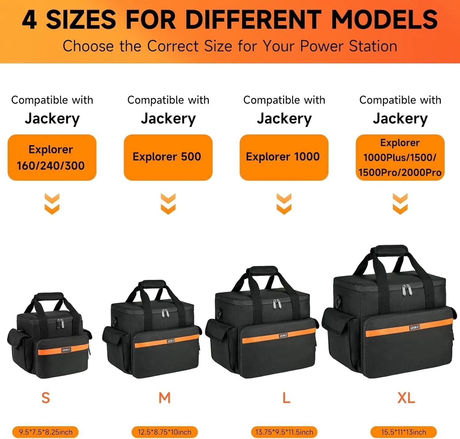 Carrying Case Compatible with Jackery Explorer 240/300/160/GOLABS R300/Anker 521 Portable Power Station,Waterproof Travel Storage Bag with Multiple Pockets for Charging Cable and Accessories(Bag Only)