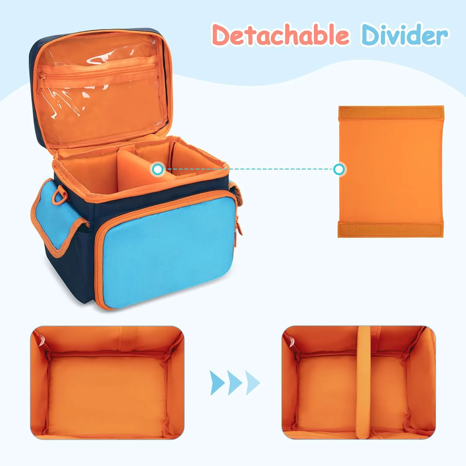 Carrying Case Compatible with Tonies, Storage Bag Organizer for Audio Player Starter Set, Figures, Headphones, Charging Station, Accessories, with Shoulder Strap and Handle, Blue (Case Only)