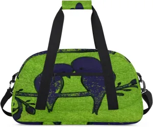 Cartoon Bird Gym Duffel Bag for Men Women Sticker Bird Sports Tote Bag with Adjustable Shoulder Strap for Dance Gymnastics Traveling Outdoor Camping Overnight Stay