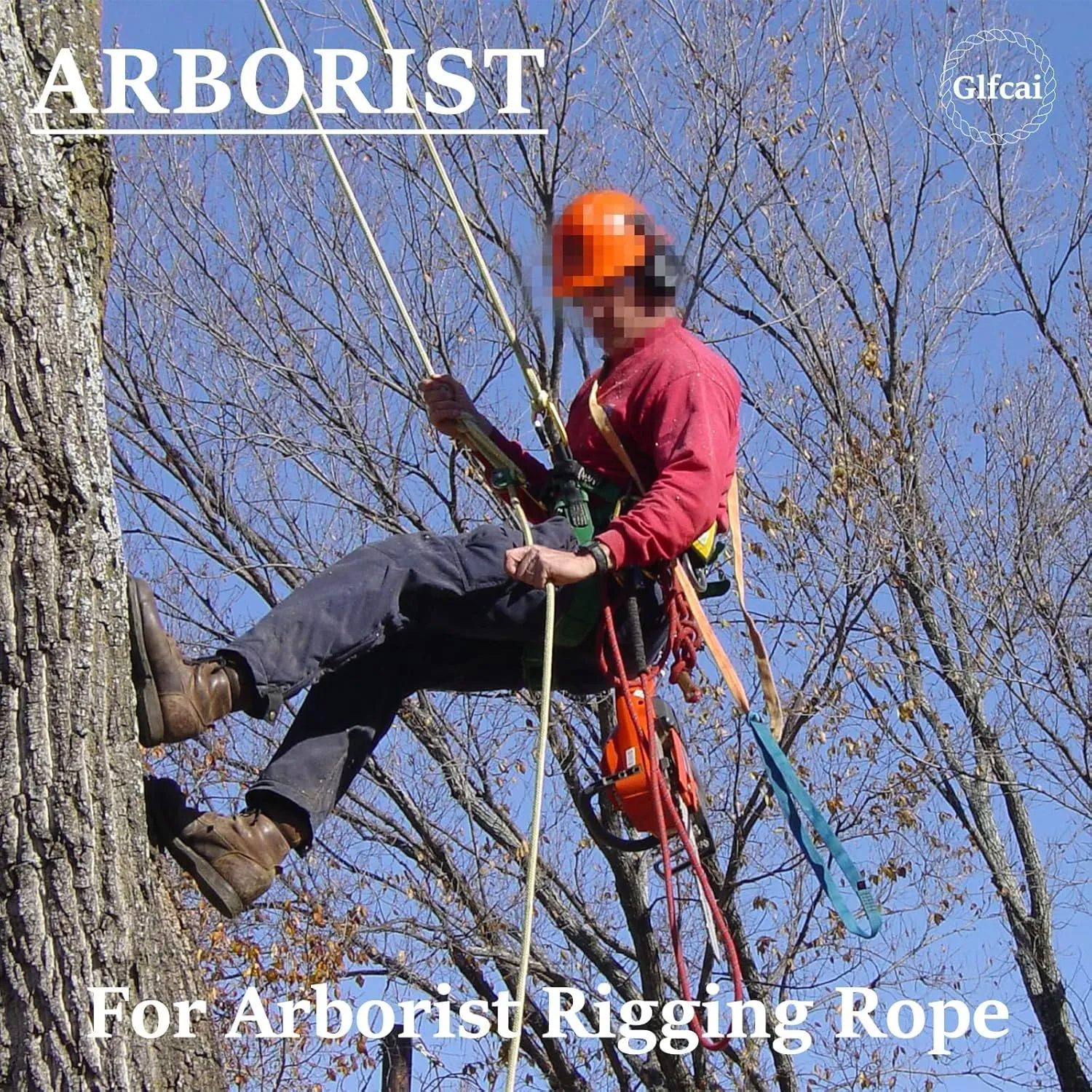 Climbing Rope 3/4 in x 150 Ft Yellow Bull Rope Polyester Braided Arborist Rope 48 Strands Climbing Rope for Adults for Tree Pulling,Nautical Rigging Rope Rope Swing for Tree
