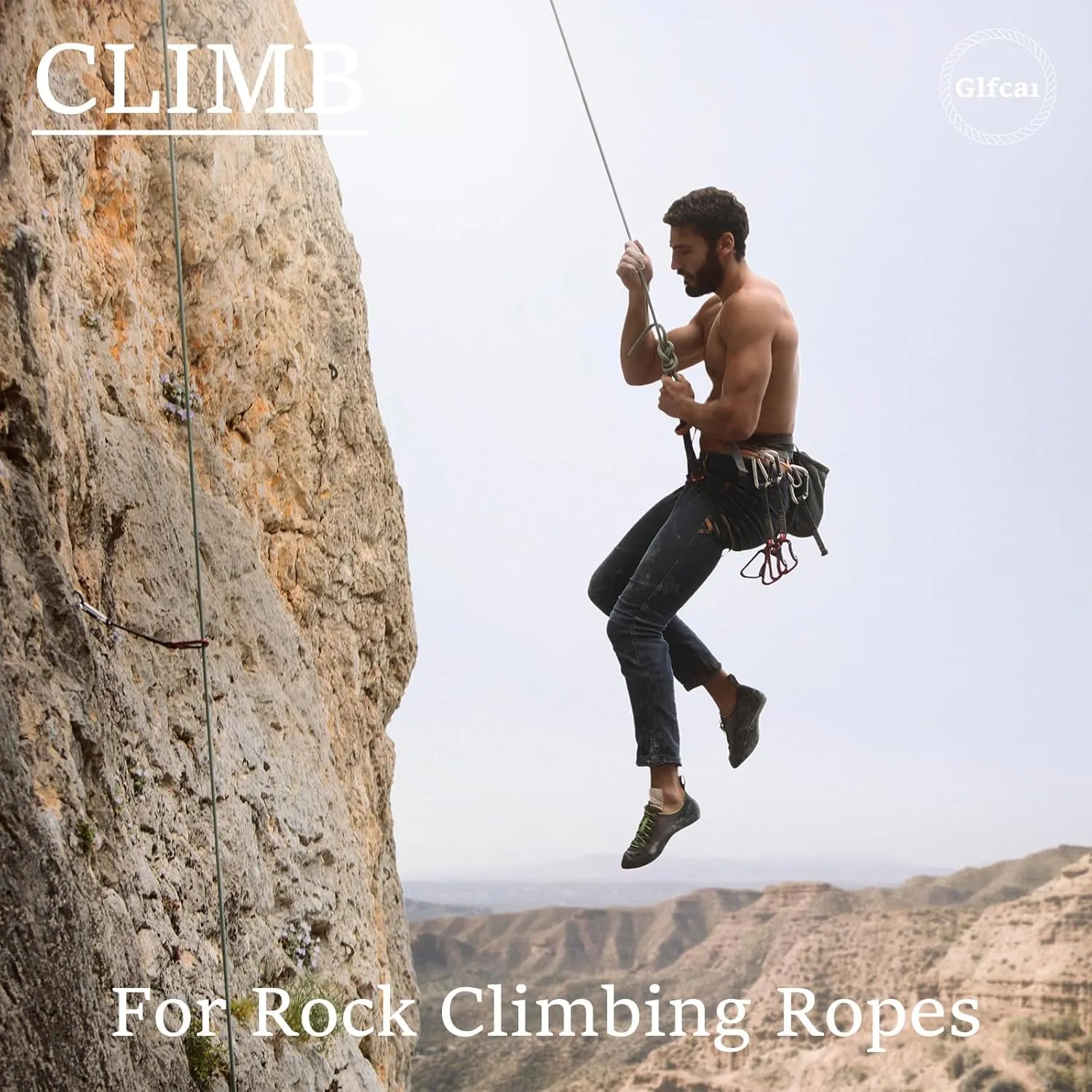 Climbing Rope 3/4 in x 150 Ft Yellow Bull Rope Polyester Braided Arborist Rope 48 Strands Climbing Rope for Adults for Tree Pulling,Nautical Rigging Rope Rope Swing for Tree