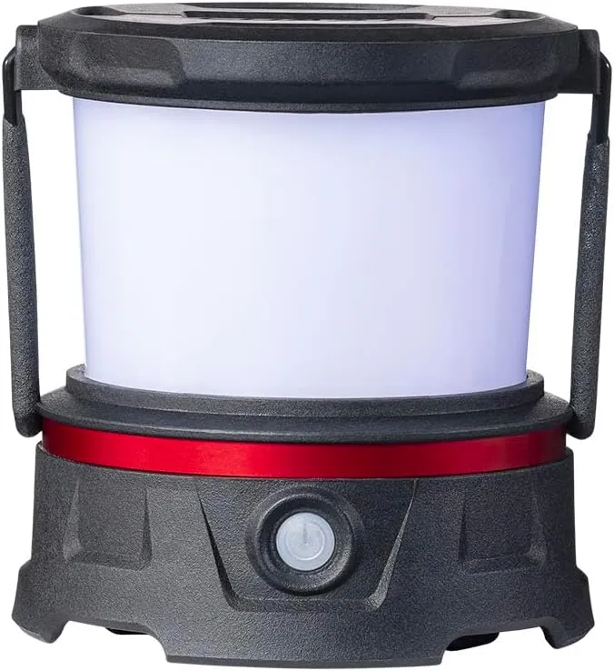 COAST EAL10R 500 Lumen Rechargeable Emergency Camping Lantern with Red Flashing Mode, Carabiner, Diffuser, Foldeable Handle, Moonglow™ Low Mode, 72 Hours of Runtime