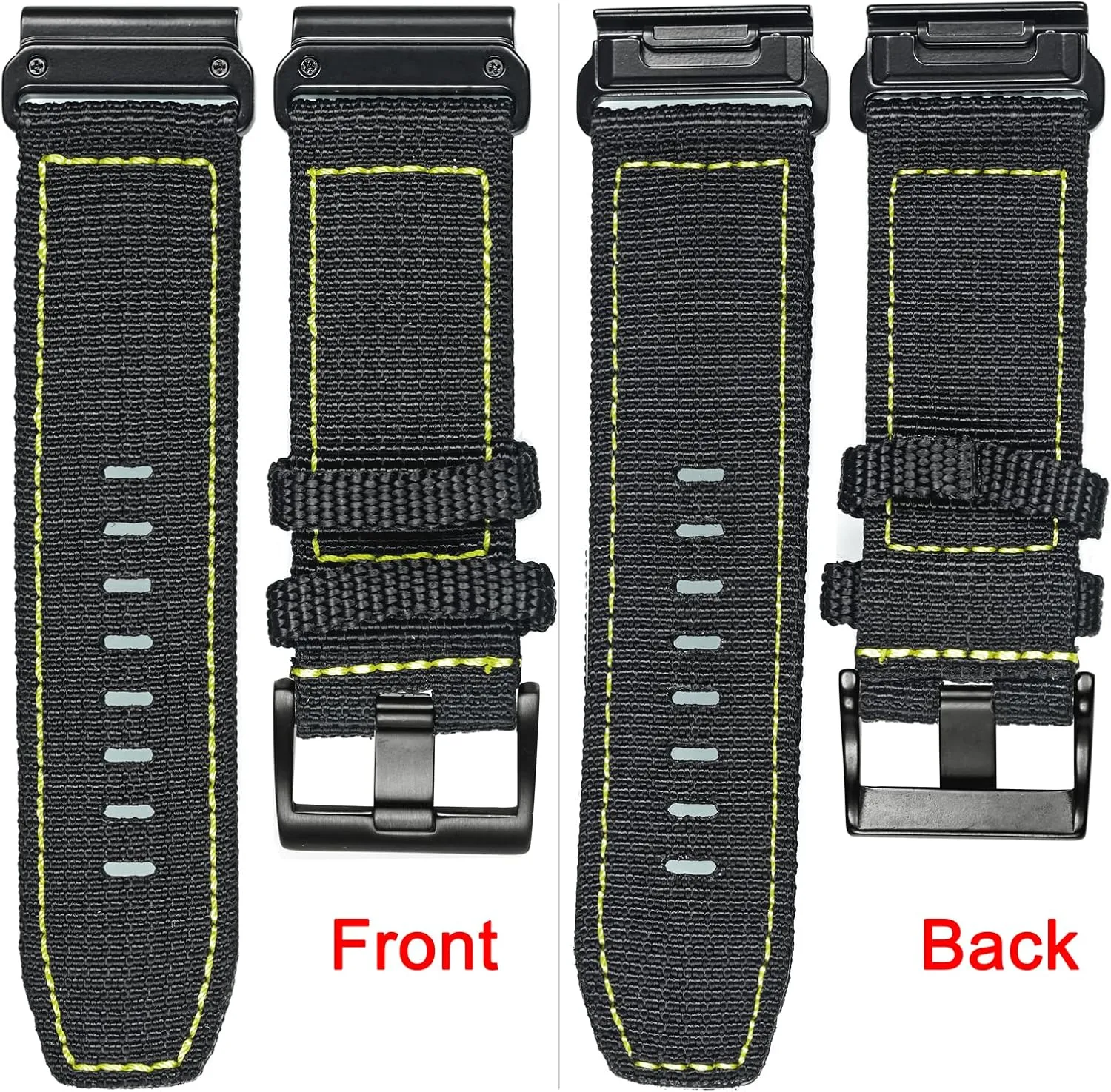 Compatible With Garmin, Nylon Watch Band Sports Strap For fēnix/Forerunner/Vivoactive/Approach/MARQ/quatix/D2 Series Tough Replacement Band For Men