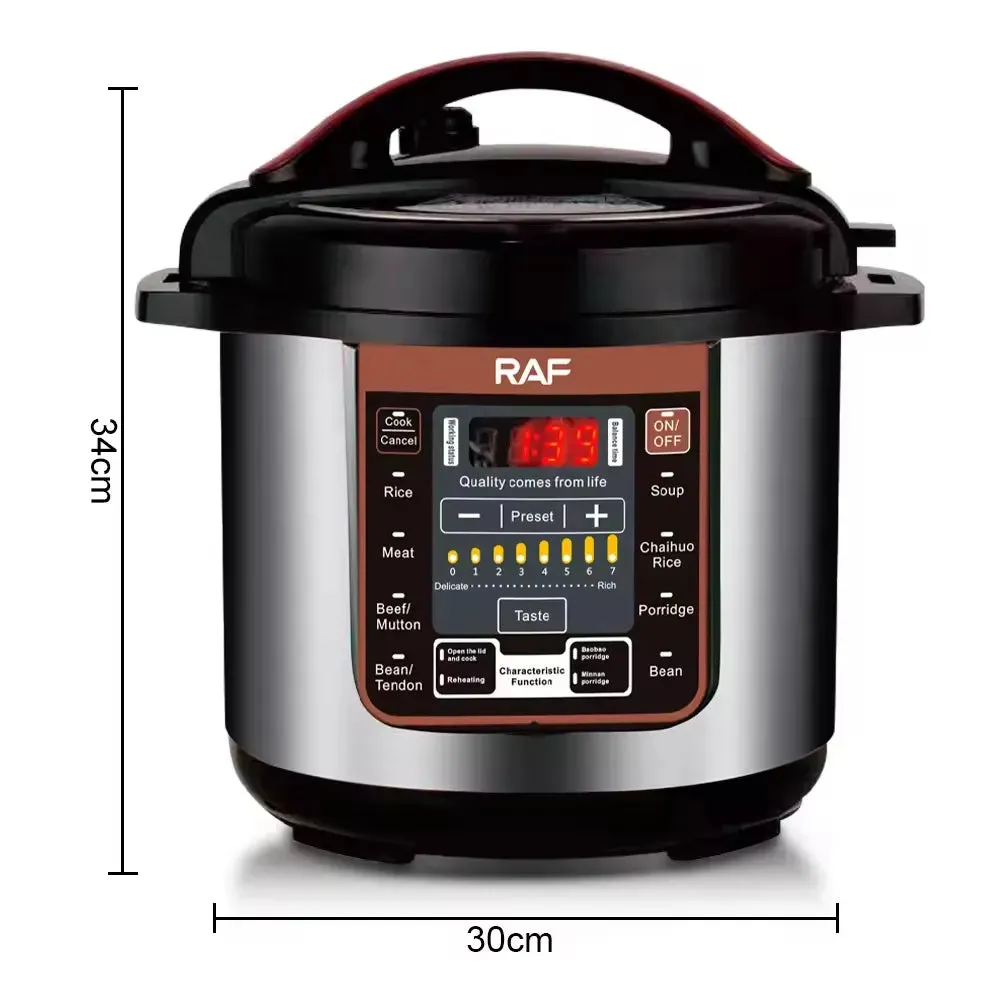 Cooker LED - Display Electric 1600W Loved by customers Features Pressure Multi-functional with Capacity Aluminum, Tailored 12L Nonstick Safety and RAF Smart High