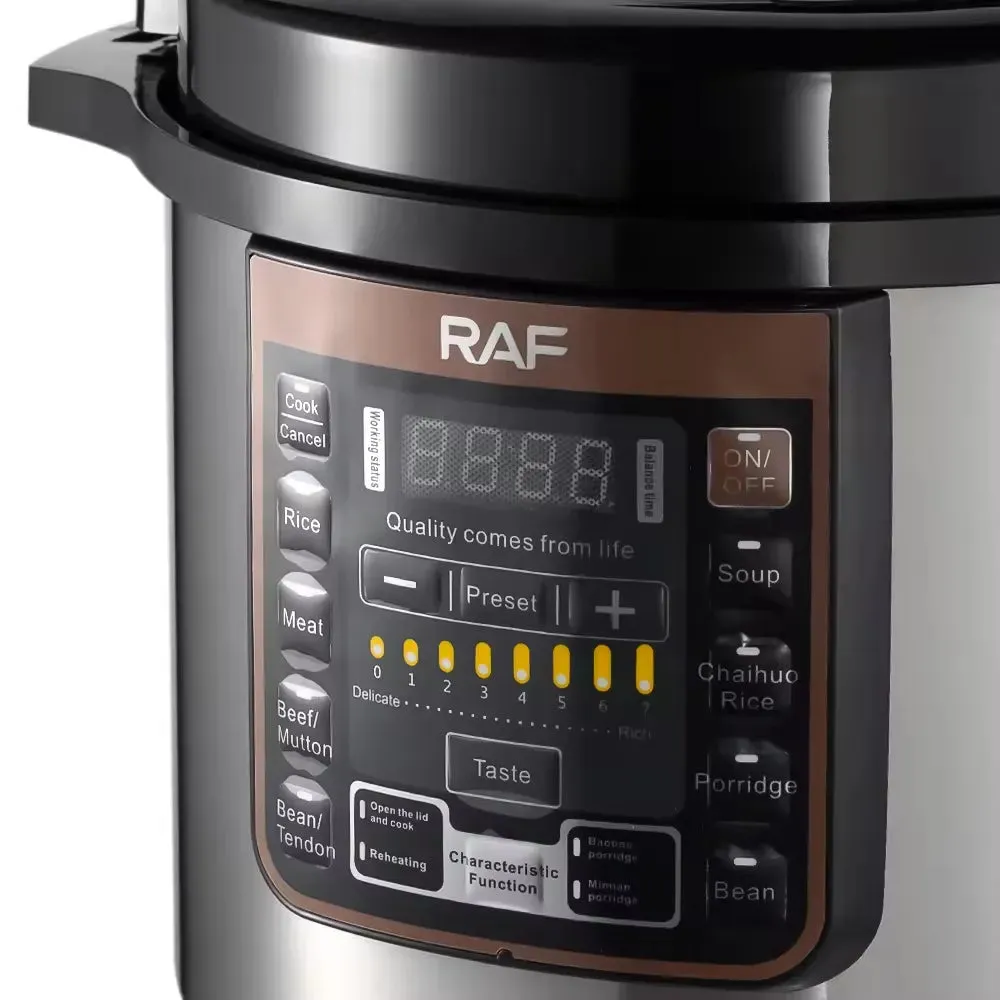 Cooker LED - Display Electric 1600W Loved by customers Features Pressure Multi-functional with Capacity Aluminum, Tailored 12L Nonstick Safety and RAF Smart High