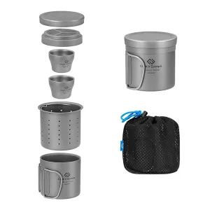 Cook'n'Escape Polar Night Coffee-Tea Set Light Titanium Coffee-Tea Set