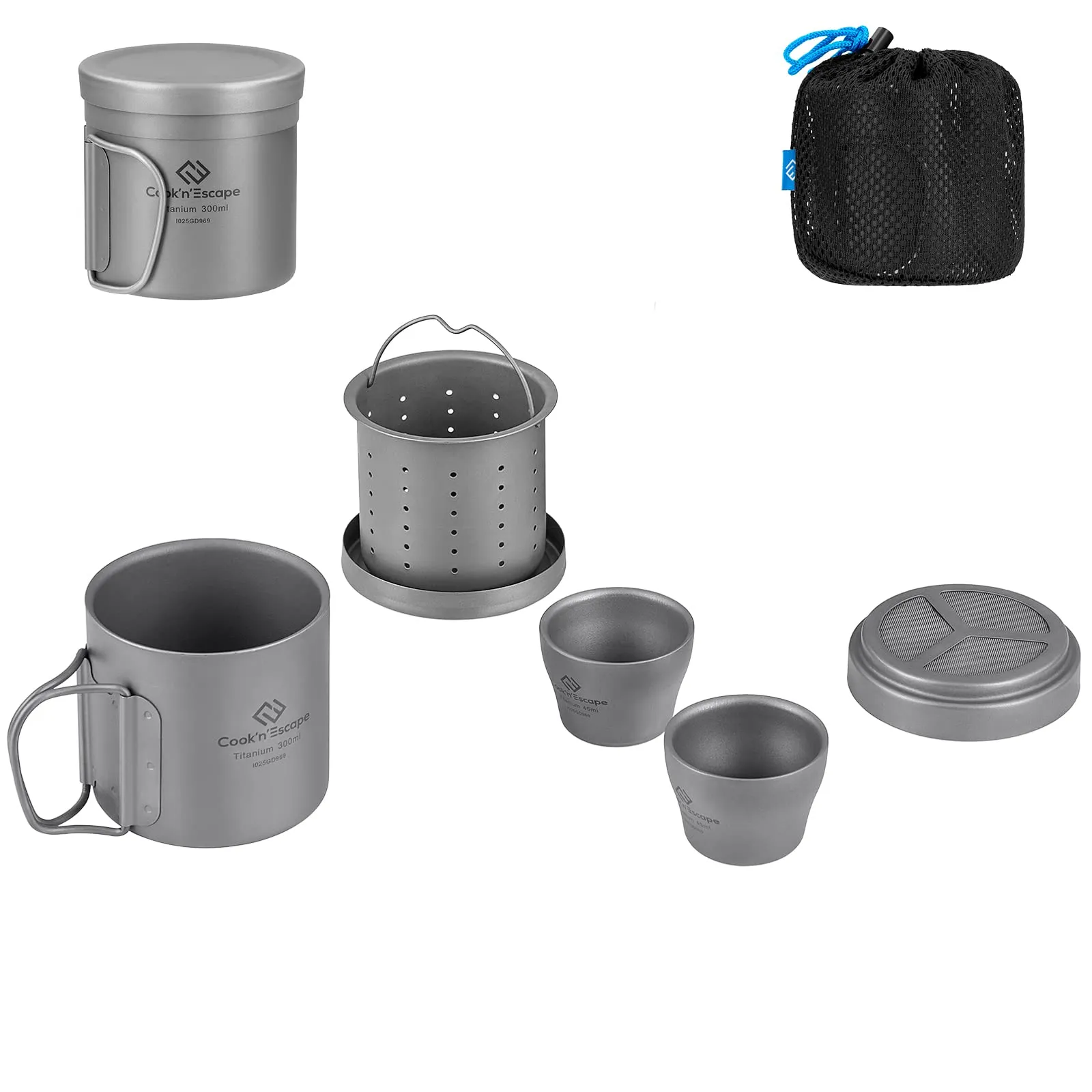 Cook'n'Escape Polar Night Coffee-Tea Set Light Titanium Coffee-Tea Set