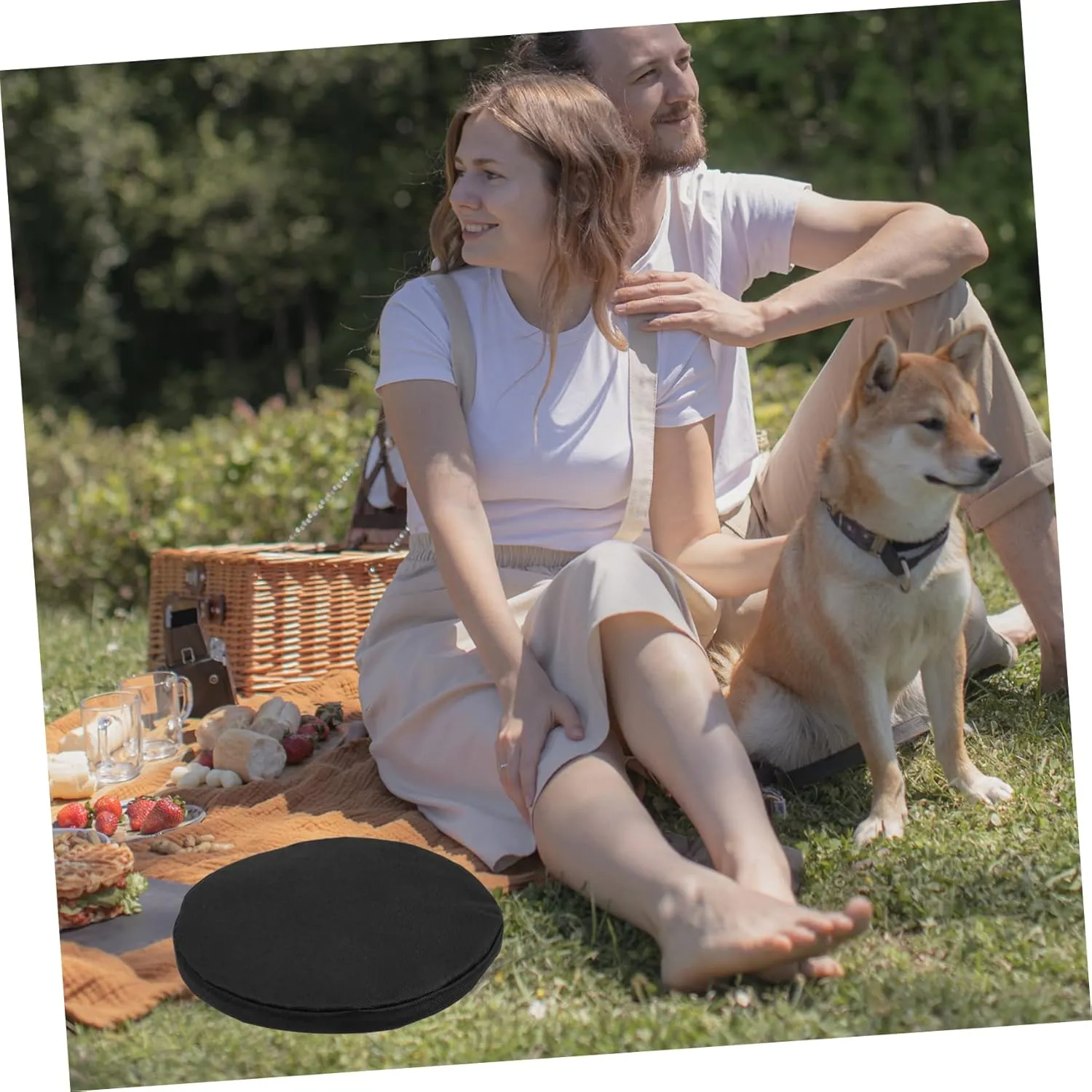 DECHOUS 3pcs Seat Cushion Round Chair Cushions Portable Stool Outdoor Chair Cushions Chair Stool Cushion Portable Camping Stool Cushion Foldable Fishing