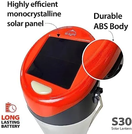 d.light S30 Portable Solar Lantern for Camping