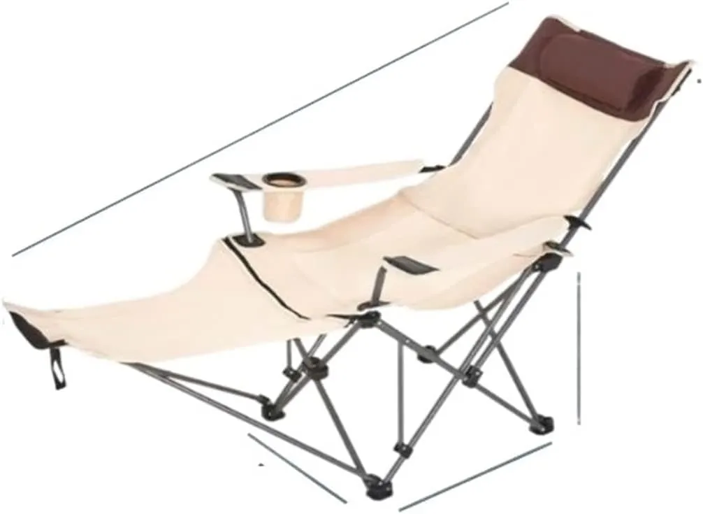Dual-Purpose Outdoor Folding Chair Portable Nap Lunch Break Fishing Chair Lightweight Beach Chair Lazy Stool Camping Chair