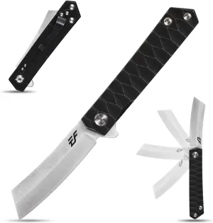 Eafengrow EF97 Pocket Knife Folding Knives D2 Steel Blade Titanium Handle Camping Outdoor Tools Knife EDC Hand Tool (black)