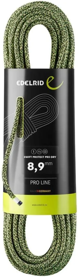 EDELRID Swift Protect Pro 8.9mm Dry Rope, Night/Green, 80m