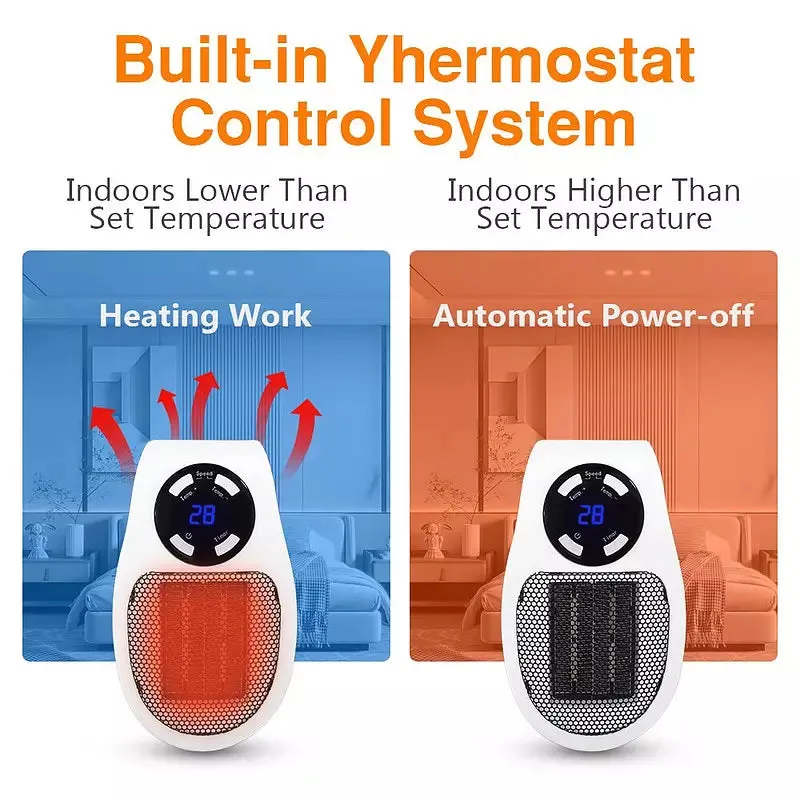 Electric Heater Portable Heater Plug In Wall Room