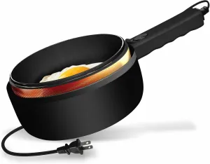 Electric Hot Pot with Lid and Steamer, 1.5L Ceramic Hot Pot Electric Skillet, Ramen Cooker, Portable Nonstick Hotpot Pot Electric Cooker Frying Pan for Dorm Room Essentials, Camping, RVs, Work