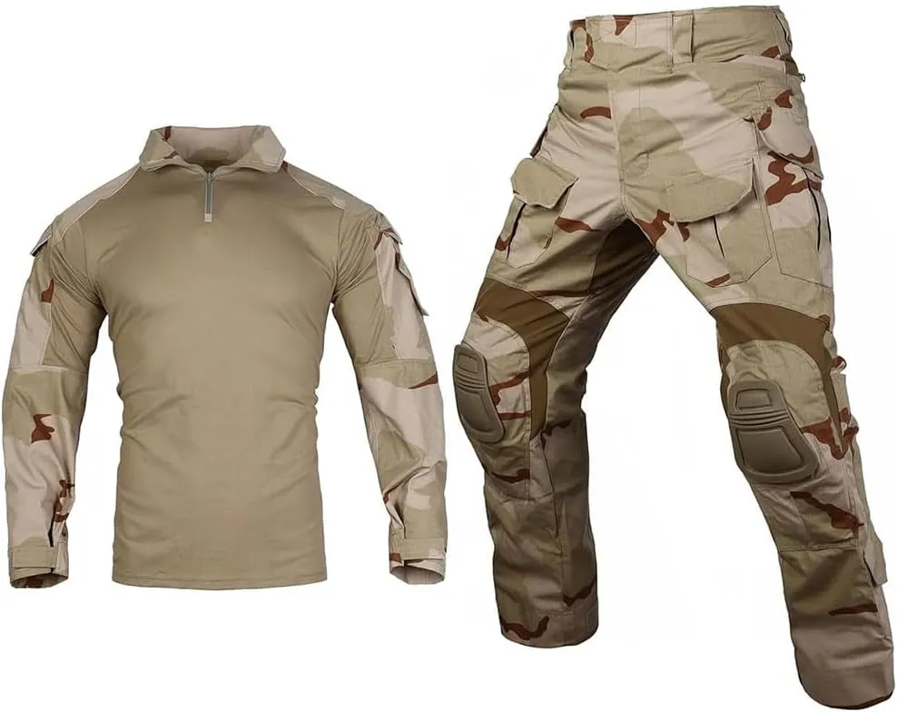 EMERSONGEAR Gen3 Uniform,Military Painball Suit,Army Airsoft Combat BDU Pants Shirt with Knee Pads
