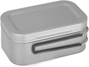 ES Outdoor Square Titanium Picnic Portable Tableware Camping Ultralight Picnic