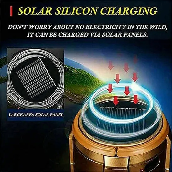 ⛺️Father's Day Sale🔥6-in-1 portable solar LED camping lantern💡🎵💨