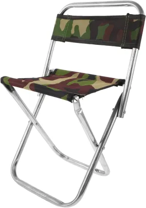 Fishing Chair Portable Camping Stool Double Folding Seat Heavy Duty Easy to Store Random Color