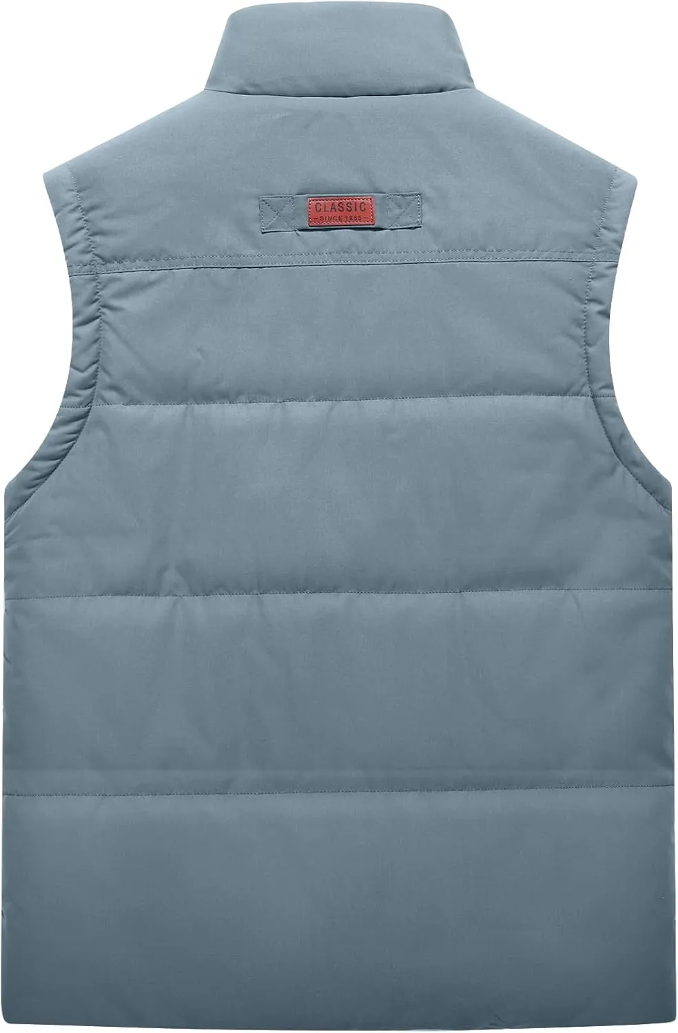 Flygo Men's Winter Warm Outdoor Padded Puffer Vest Thick Fleece Lined Sleeveless Jacket