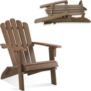 Folding Adirondack Chair, HDPE Adirondack Chairs, All-Weather Resistant Lawn Chairs,Patio Firepit Chairs for Garden- 15min Assembly 350 Lbs